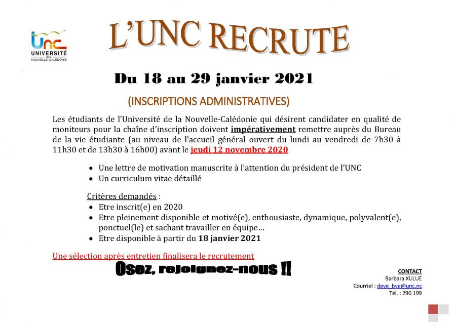 Recrutement tribunal nc